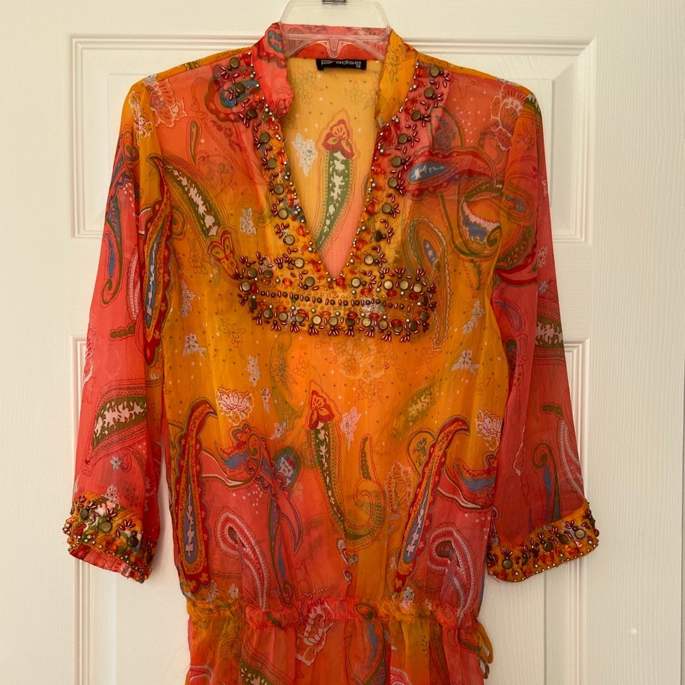 Paradise embellished tunic